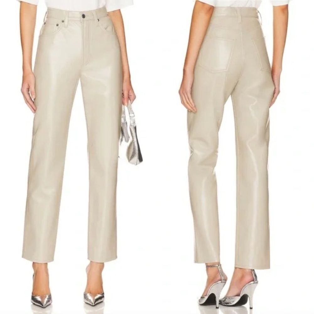 AGOLDE Recycled Leather 90's Pinch Waist in Toast Size 30 NWT